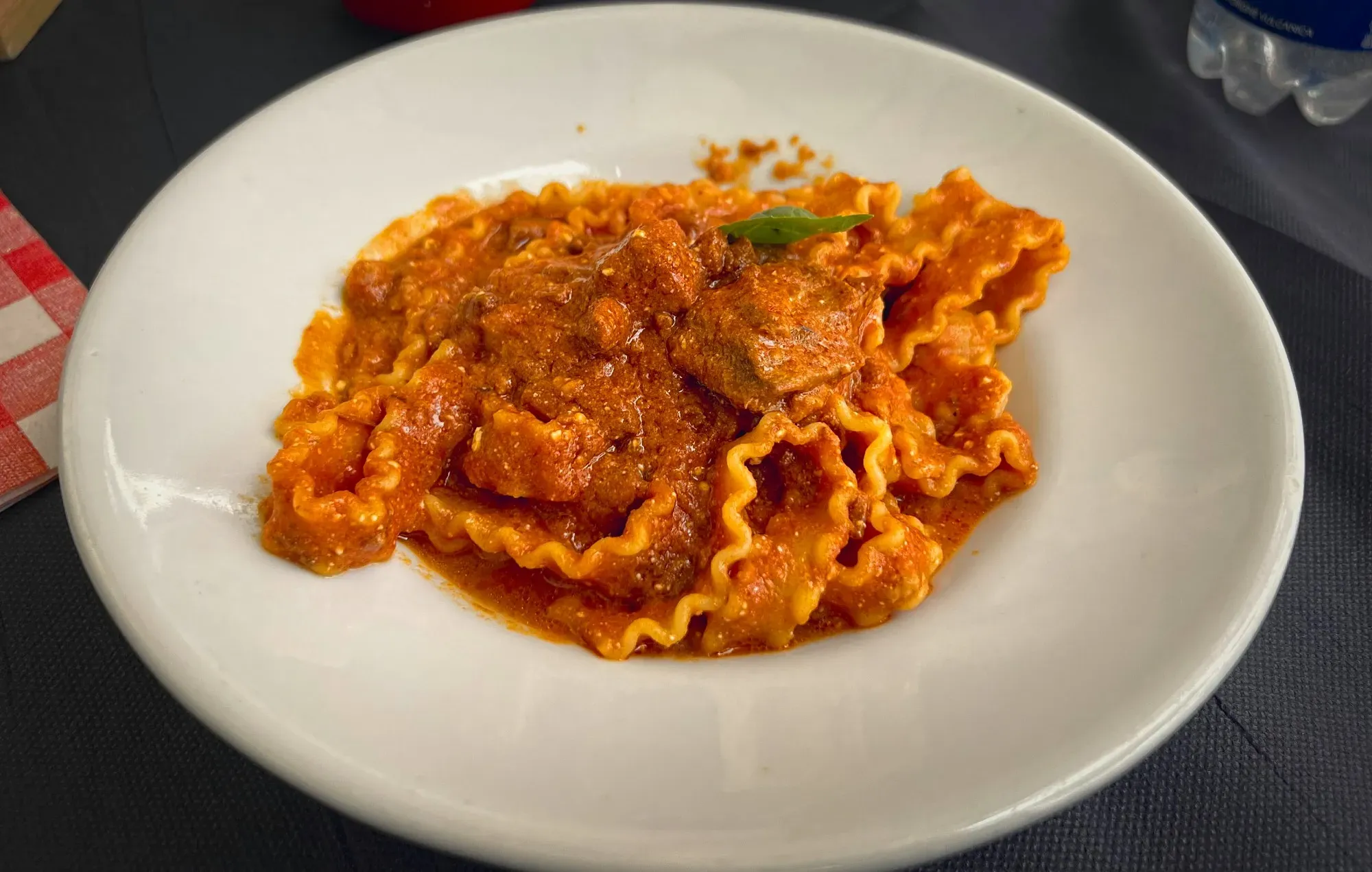 Neapolitan Ragù. Low angle shot.