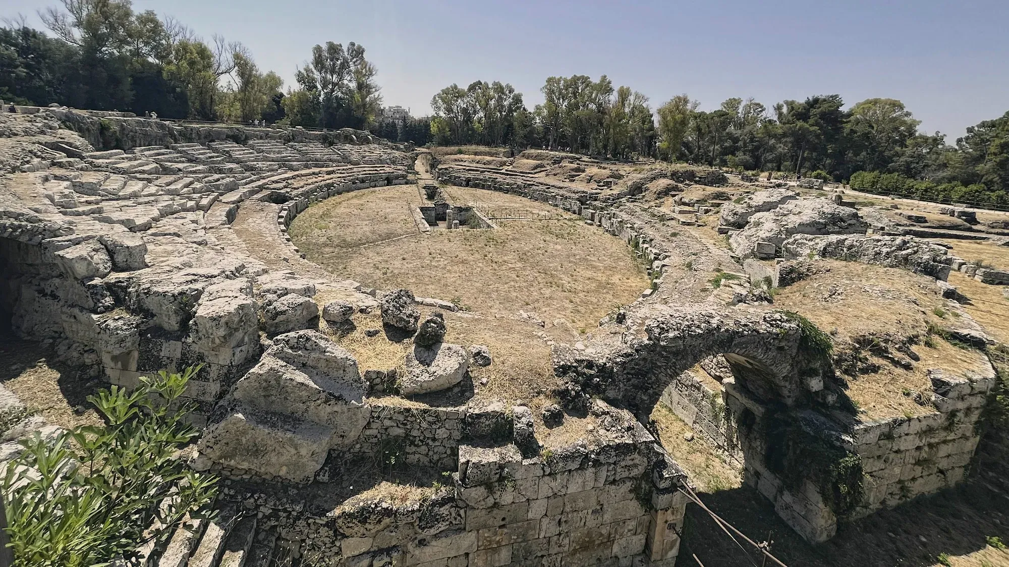 The Roman amphitheater in Neapolis Archeological Park.