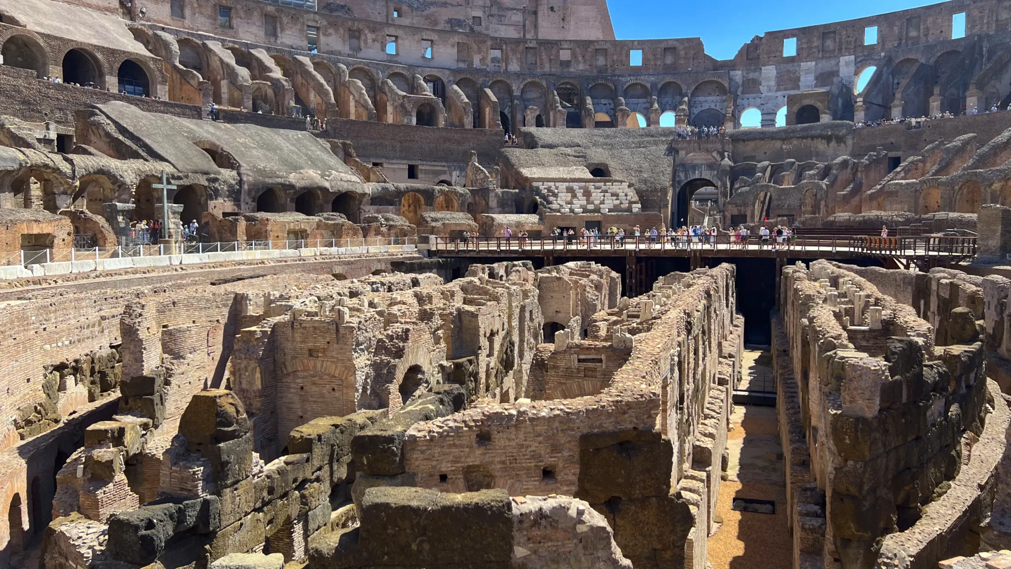 Under what was the colosseum floor, and section of the colosseum.