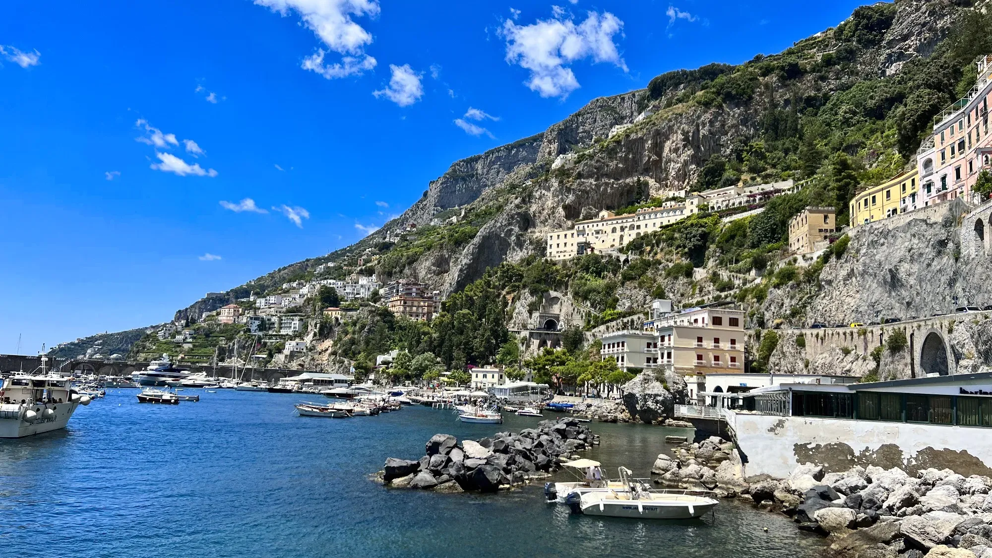 Amalfi, shot from the harbor.