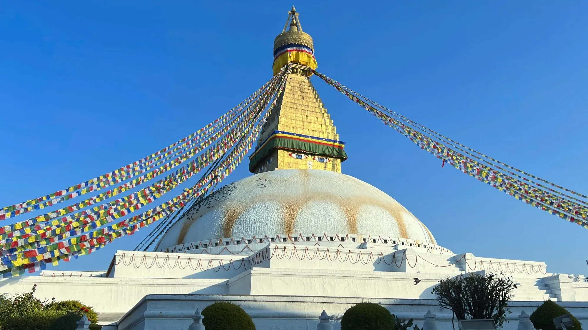 Stupa in Kathmandu with famous eyes that follow you