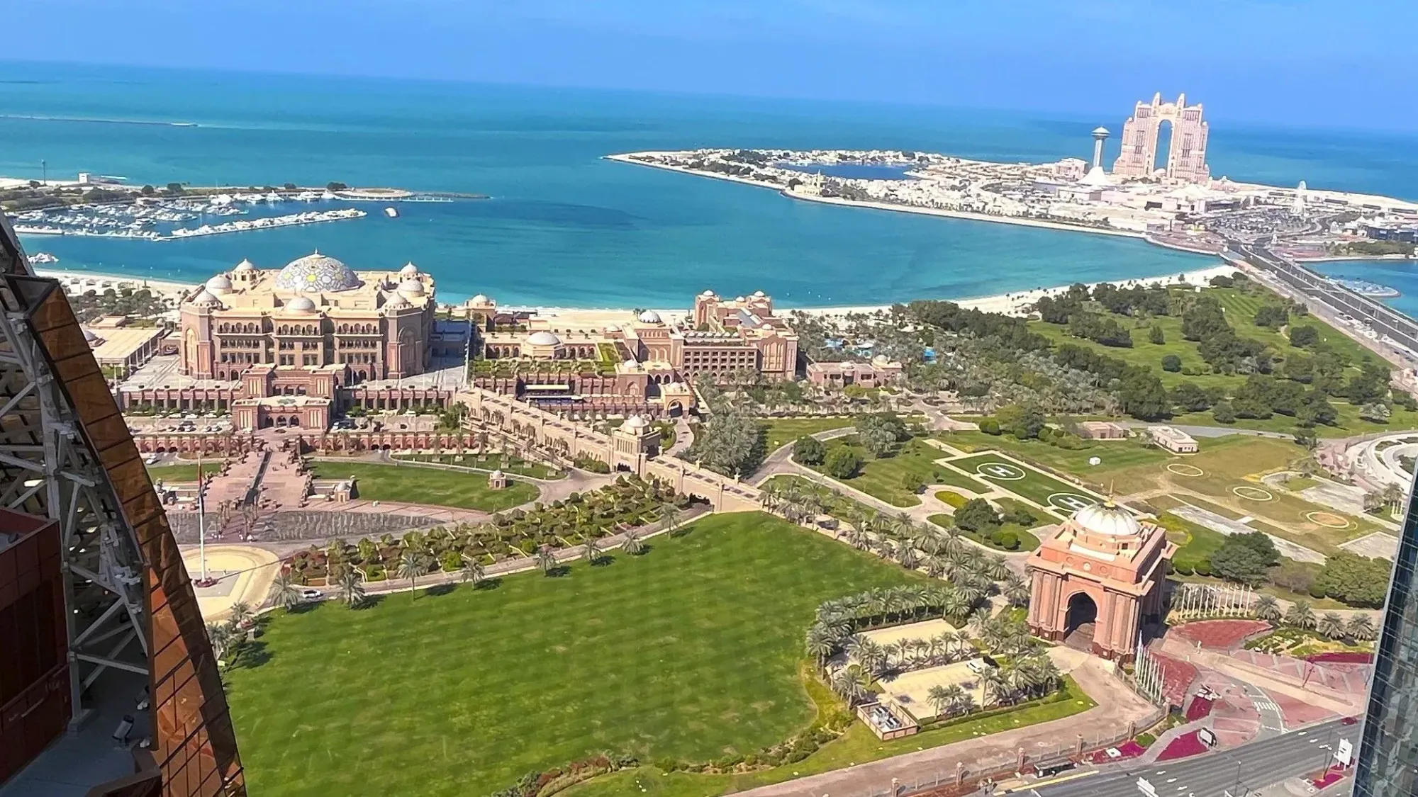 Overhead view of the old Presidential Palace in Abu Dhabi