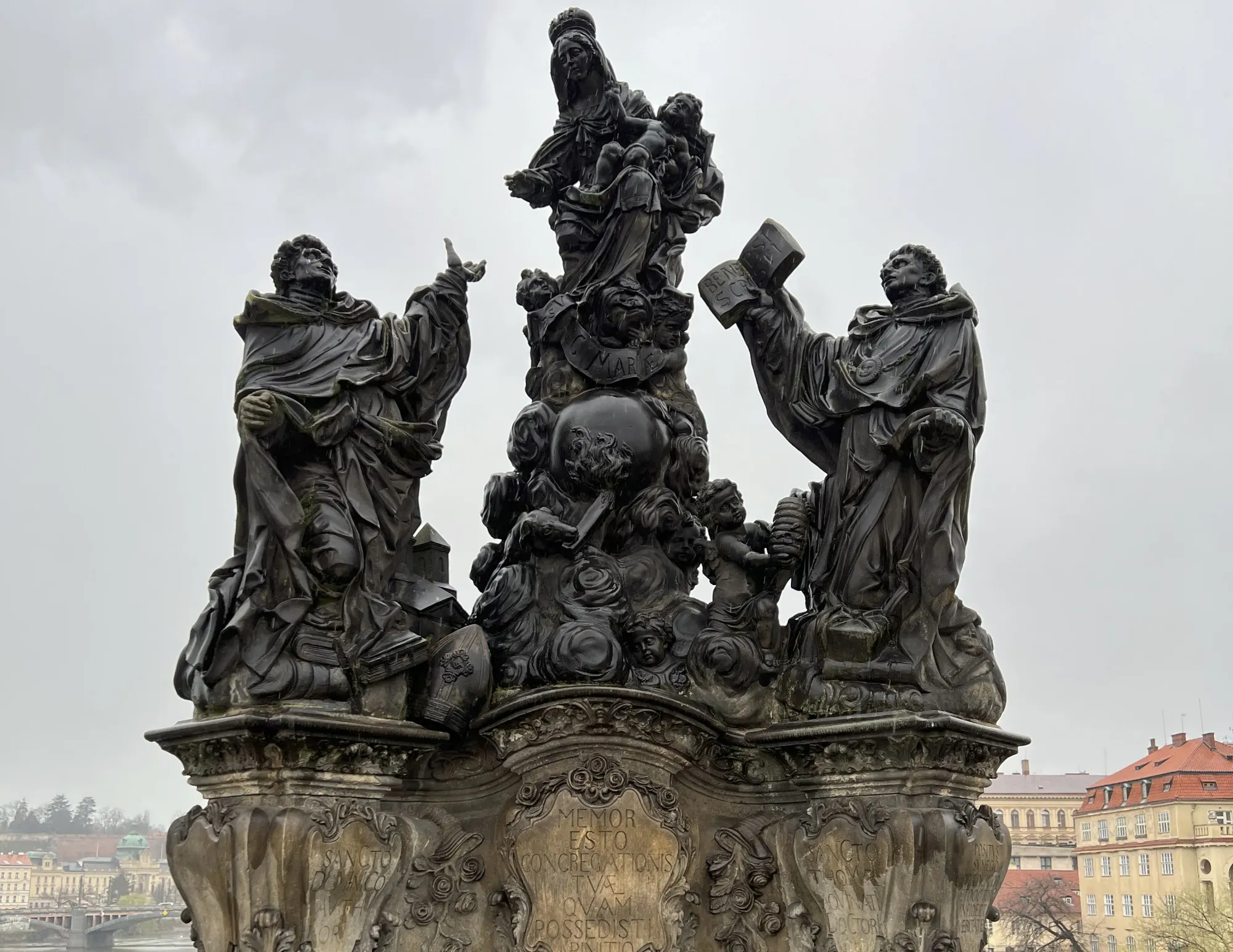 Stone statues on Charles' Bridge