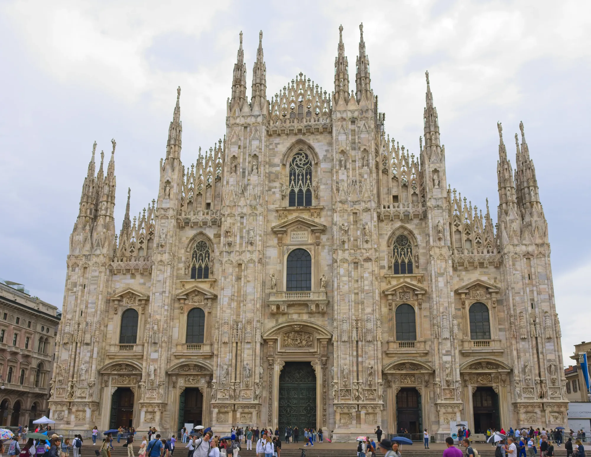 Ornate facade of the Milan Cathedral