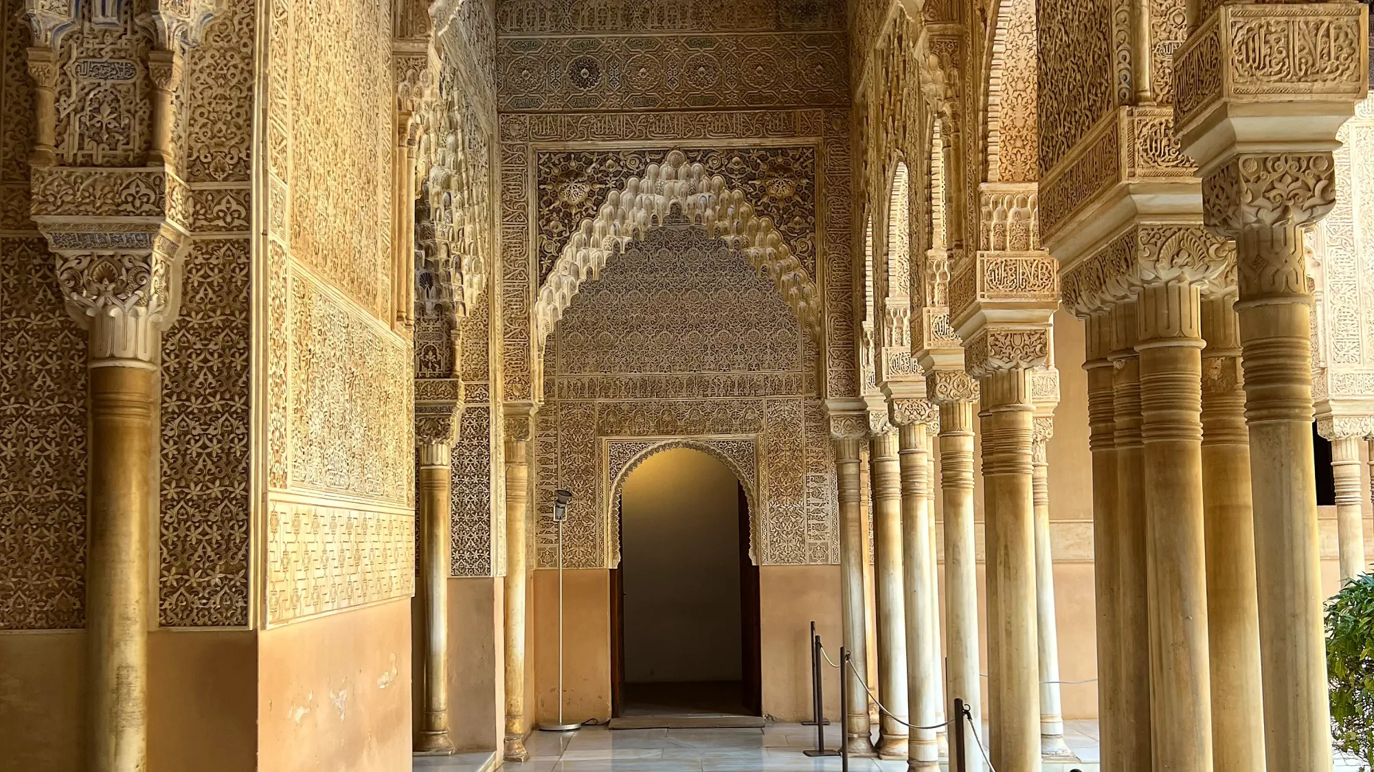 Tiled hallway in moorish style