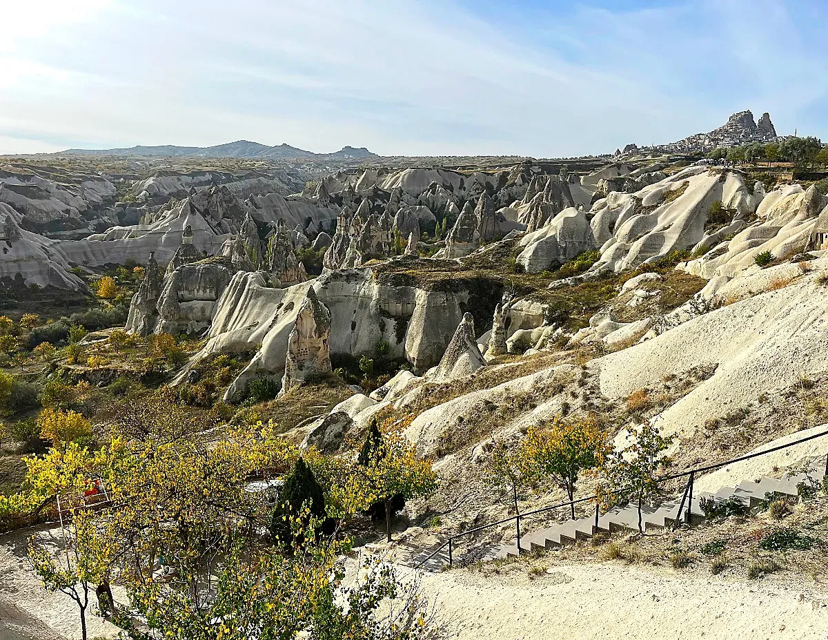 Yellow-green valley with fairy chimneys