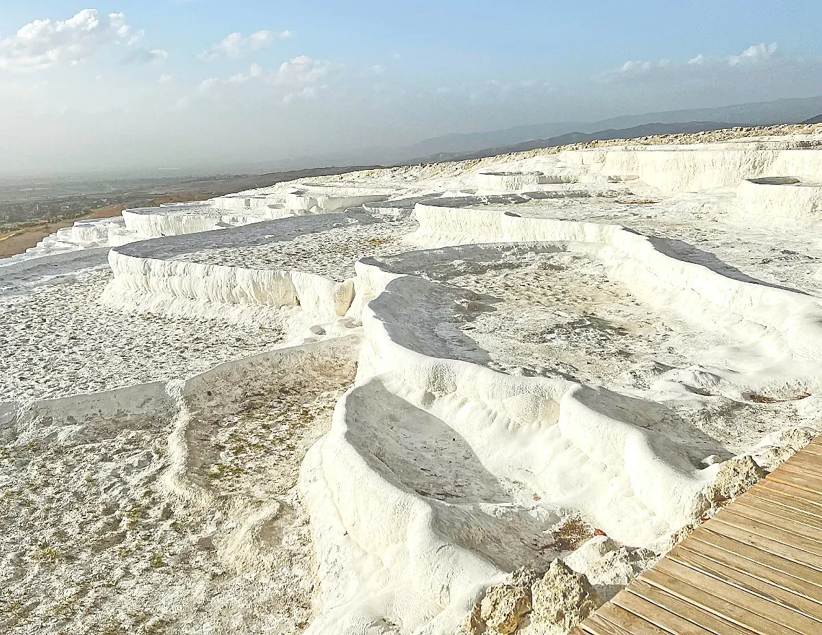 White Calcite dried-up pools